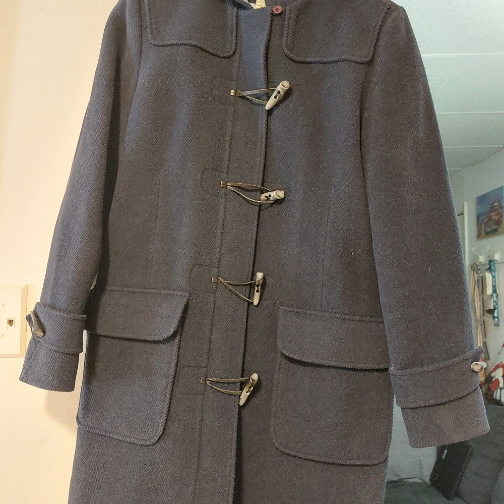 LL Bean Ladies Wool Blend Pea Coat SM
